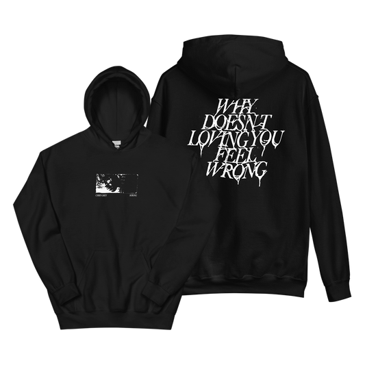 "WRONG" DRIP HOODIE - BLACK