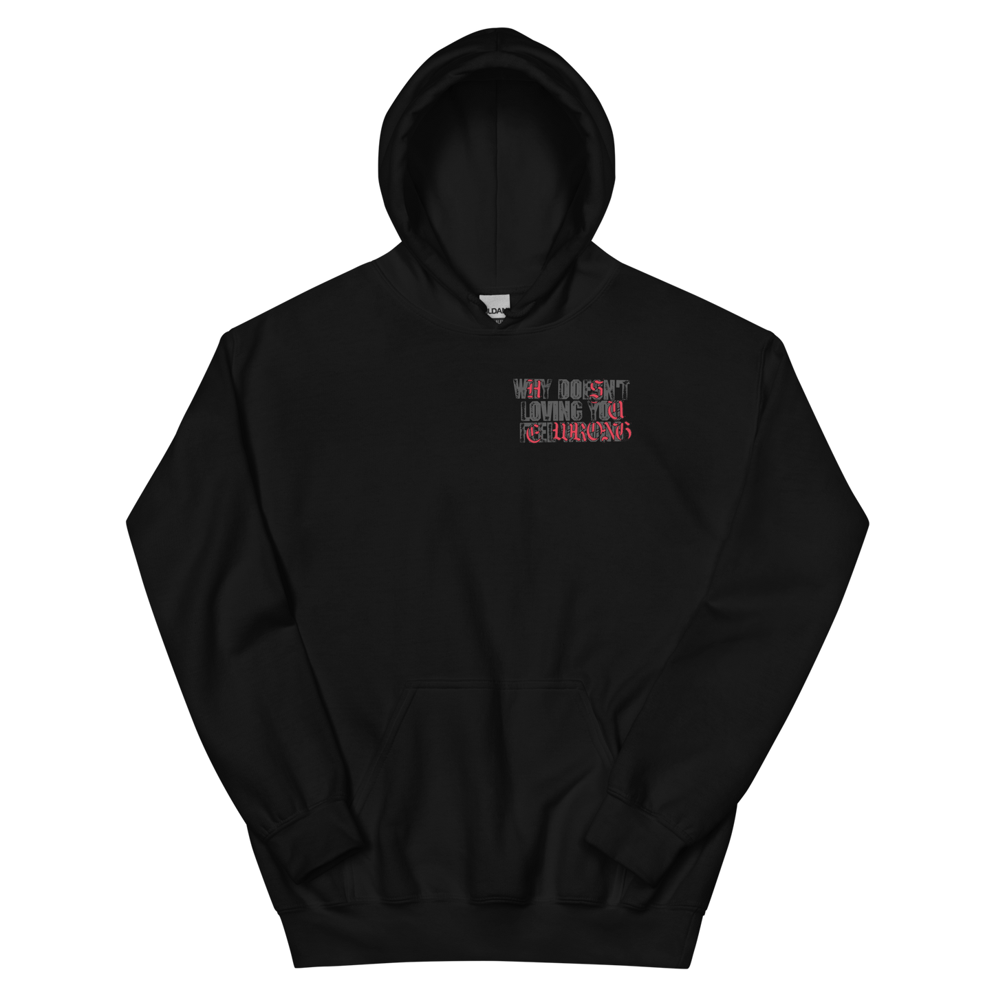 "WRONG" GOTHIC HOODIE