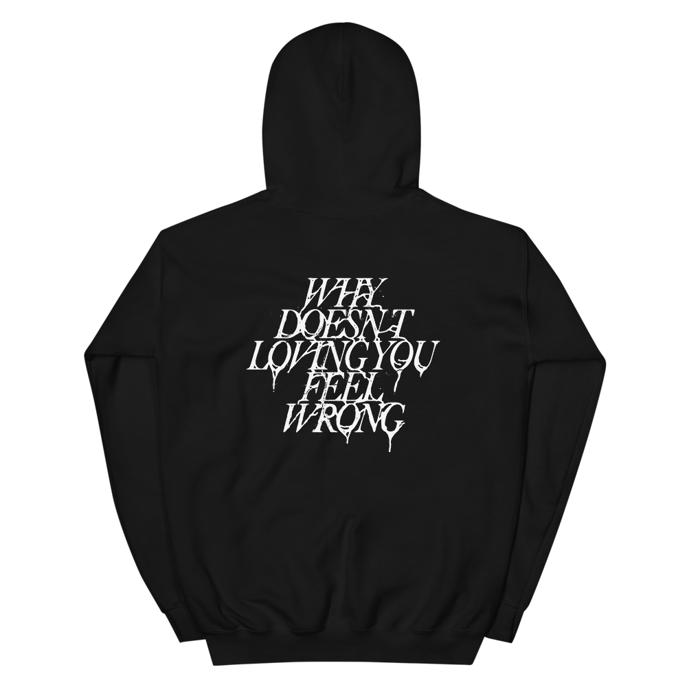 "WRONG" DRIP HOODIE - BLACK