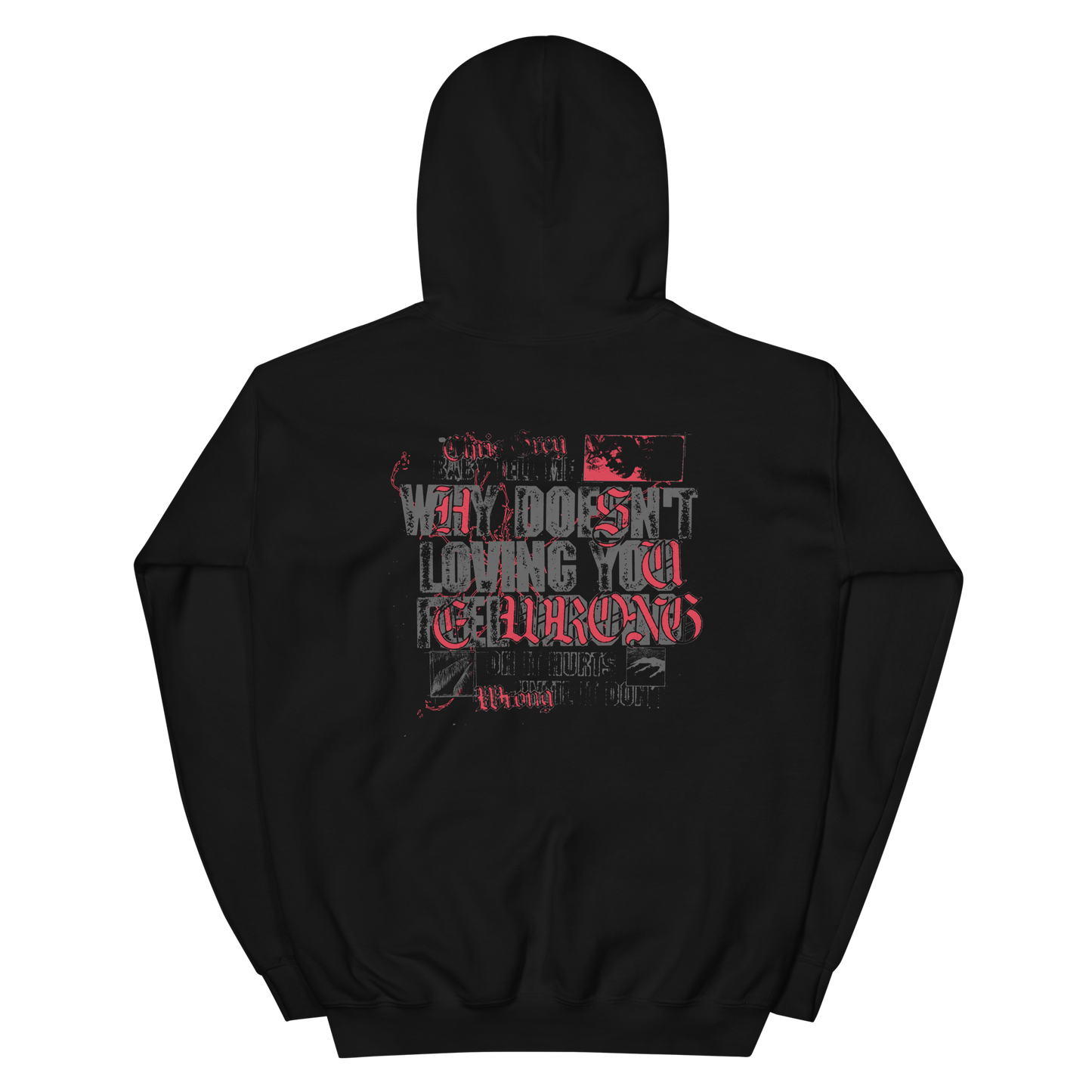 "WRONG" GOTHIC HOODIE