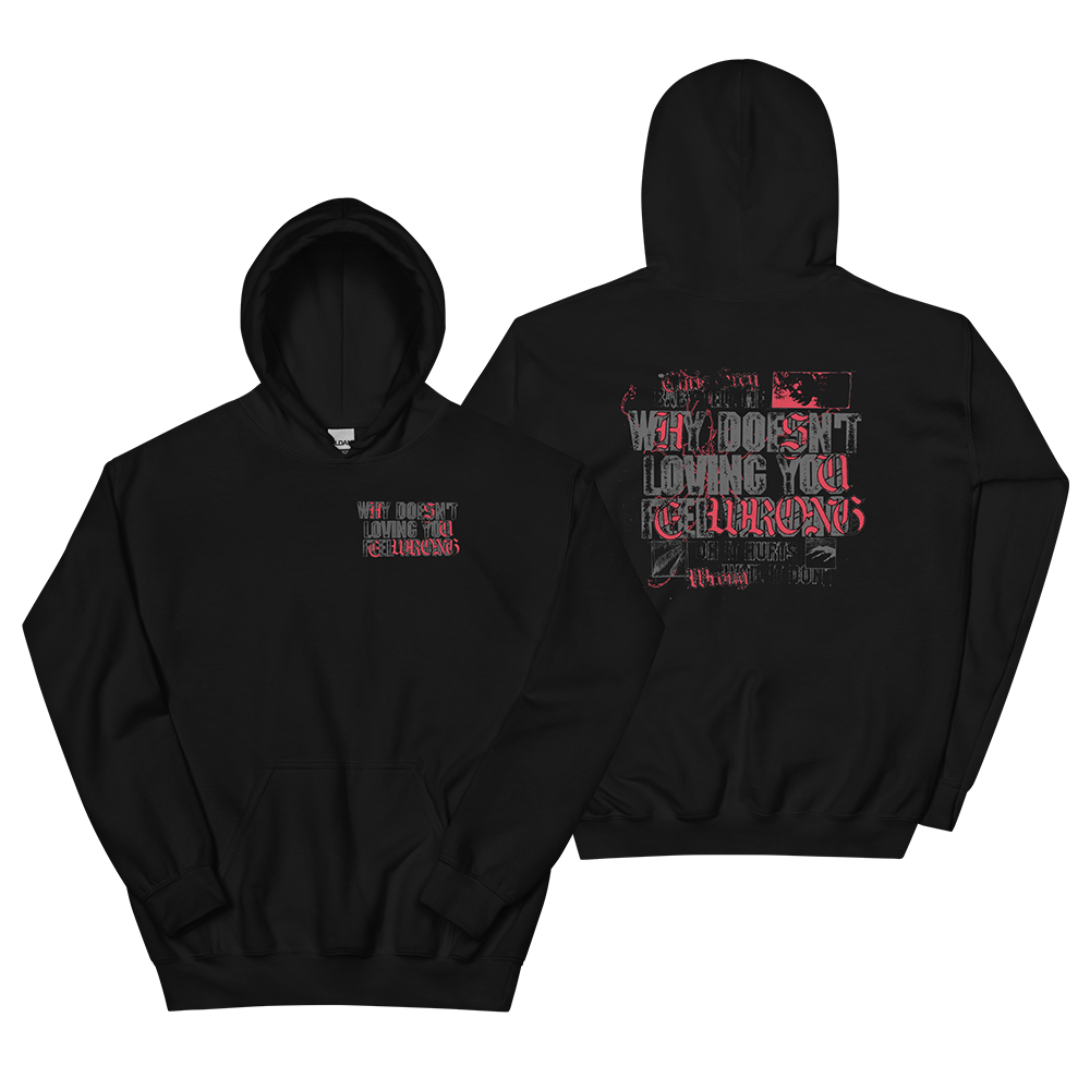 "WRONG" GOTHIC HOODIE