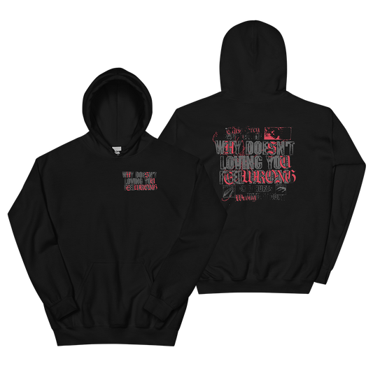 "WRONG" GOTHIC HOODIE