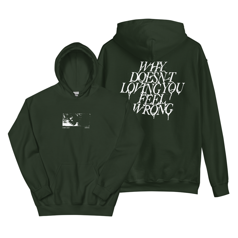 "WRONG" DRIP HOODIE - GREEN
