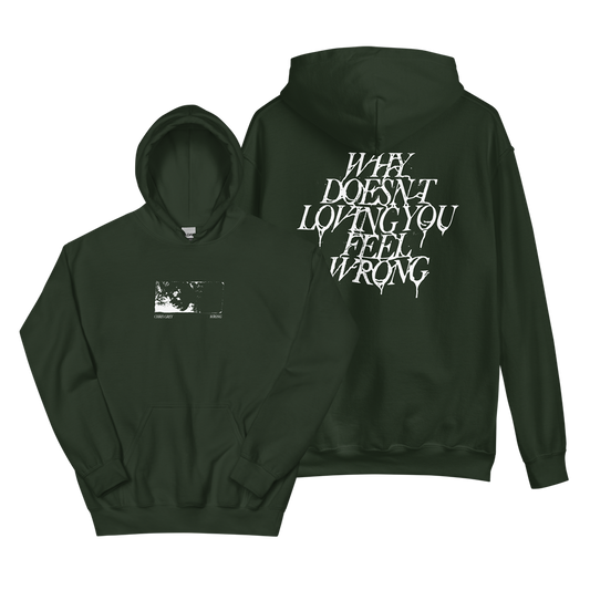 "WRONG" DRIP HOODIE - GREEN