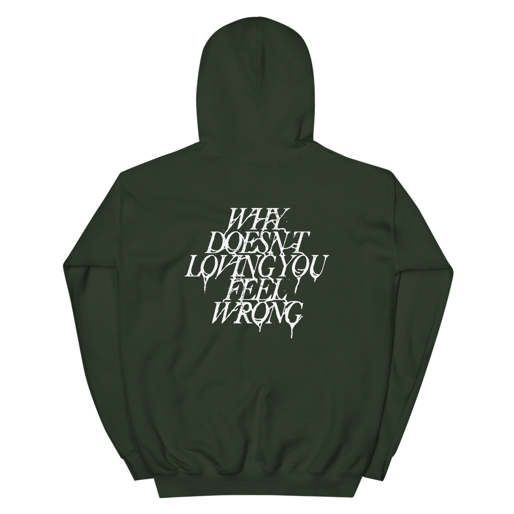 "WRONG" DRIP HOODIE - GREEN